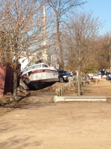 Staten Island Boat in parking lot